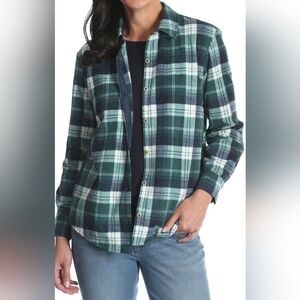 NWOT Lee Riders Green Plaid Women's Shirt